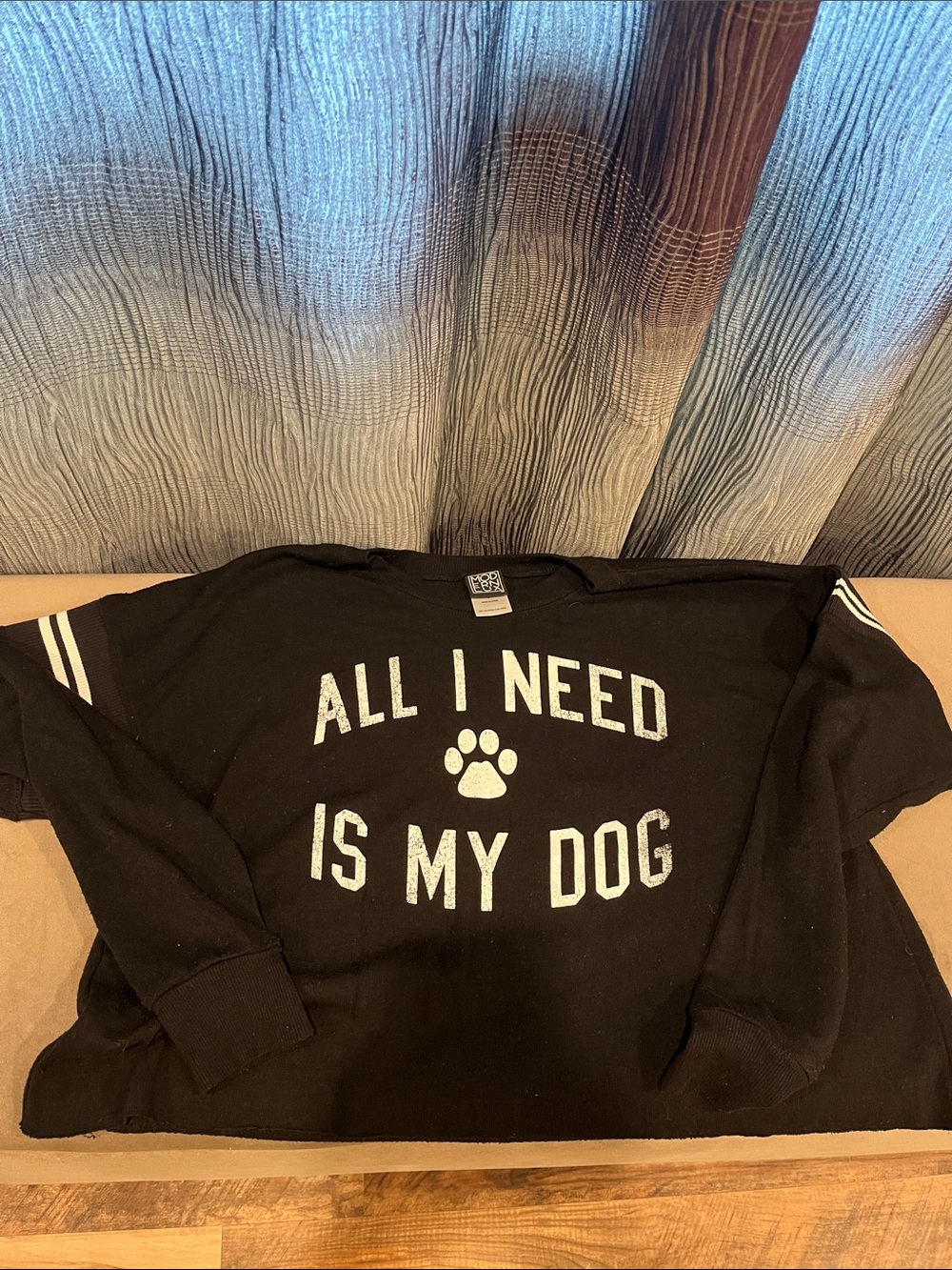 Modern Lux Black Pullover Sweatshirt with White My Dog Slogan